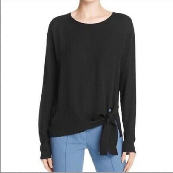 Theory Serah Tie Bottom Long Sleeve Shirt So Soft! - Picture 1 of 8